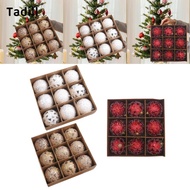 [dksqer] Set of 9 Decorative Christmas Baubles to Hang, 8 Cm (3.15 Inches), to Decorate Your Home Du