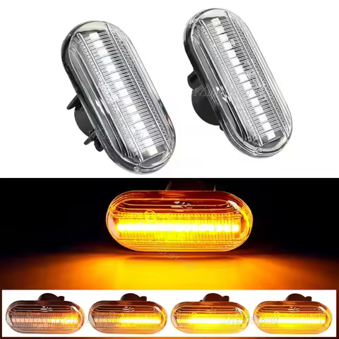 LED Dynamic Side Indicator Marker Signal Light Lamp Sequential Flashing For Renault Clio 1 2 KANGOO 