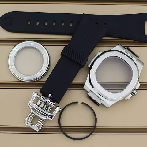 40mm Watch Case 316L Stainless Steel For Nautilus Seiko NH35 NH36 NH38 NH34 Movement 30.8mm Dial Rub