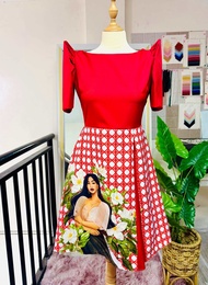 Style By Tiffany Jasmine Red Filipiniana Dress