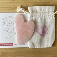 Rose Quartz Amethyst Gua Sha Grade A- หินกัวซา โรสควอตซ์ อเมทิสต์ เกรด A- เกรดรอง