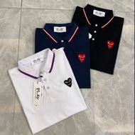COMME des GARCONS 川久保玲PLAY CDG 經典愛心❤️🖤短袖Polo衫 春夏主打款 短袖T恤 情侶款 男女同款 女裝T恤 男裝T恤 Korea 韓國 潮流 時尚 Short Sle