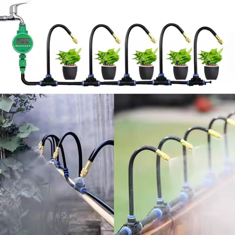 DIY Free Bending Universal Spray Kit For Greenhouse Garden Flowers Plant Watering Irrigation Patio M