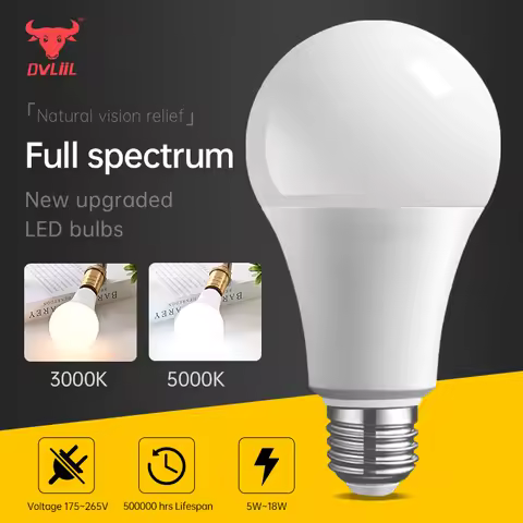 LED Full Spectrum Bulb E27 5W 7W 12W 15W 18W Led Bulb no flickering warm white light to adapt to the