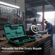 21 Pieces Chrome Vanadium Steel 21-Piece Socket Wrench Set Heavy-Duty Construction Tire Wrench Tool 