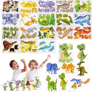 10Pcs Dinosaur Insect Paper Jigsaw 3D Puzzles Party Favor Kids Toys Birthday Party Giveaway Classroo