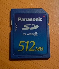 ( Sold ) 中古 日本製造 舊機適用 Panasonic 512MB SD Memory Card 記憶卡 記憶咭 for CCD 數碼相機 Digital Camera 適合有容量限制的電子產