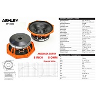 ASHLEY MF8025 8 OHM ORIGINAL COMPONENT SPEAKER ASHLEY MF 8025 8 INCH 8 OHM SPECIAL MIDDLE COMPONENT 
