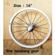 16" Rim Alloy Jejari sesuai untuk basikal tayar size 16" 20 Holes untuk tayar size 16" x 1.75 16 x 1
