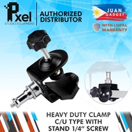 Pxel AA-UC2 Heavy Duty Clip Clamp C / U Type Photo Studio Light With Stand 1/4" Screw