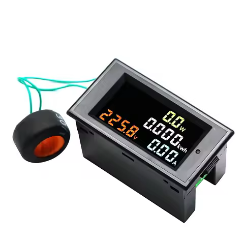 Digital Multimeter 100A AC 40-300V Electric Power Energy Voltmeter Ammeter Analyser Watt Volt kWh 22