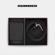 Hummer Men Gift Set Microfiber Leather Wallet + Belt With Box