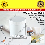 White Paint Black Paint Emulsion Paint Cat Putih Cat Hitam Cat Air 1 Liter for interior wall ceiling emulsion (White/Putih Black/Hitam) Repacked