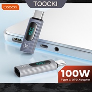 อะแดปเตอร์ USB Toocki 2.0 OTG Type C 100W USB-C ตัวผู้ไปเป็นขั้วต่อ OTG จออะแดปเตอร์ตัวเมียสำหรับ Ma