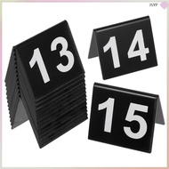 15 Pcs Classroom Table Numbers Sign Restaurant Accessory 6.20X5.50X4.50CM Black  junshaoyipin