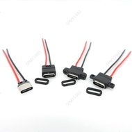 1/2/5pcs waterproof USB Type-C 3.1 2 Pin plug USB C Female Socket Welding Charging cable Wire Connec
