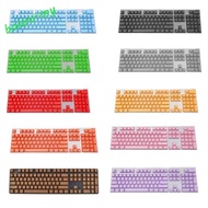 [COD] Mechanical Keycaps Transparent Universal 104/108 104Pcs Mechanical Keyboard 61/ 87 Blank Keyca