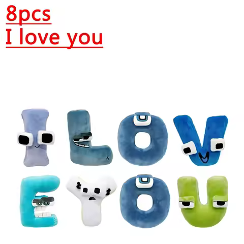 2026 Hot Classic Style 26 English Letters Stuffed Toys Alphabet Lore Plush Toys Kawaii Cute Plush To