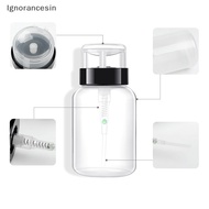 [Ignorancesin] Nail Polish Remover Bottle UV Gel Press Bottle Nail Art Clean Acetone Bottles Empty Pump Dispense Liquid Container Storage [SG]