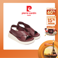 [Tăng 1 size] Sandal nữ cao cấp Pierre Cardin chất liệu da mềm mại thiết kế quai hậu đế cao 6cm cực