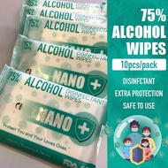 [READY STOCK] Nano+ 75% Alcohol Wipes Antibacterial Hygiene Wet Tissue