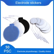 50pcs baru pusingan diri pelekat silikon Gel EMS elektrod pad untuk elektrod Digital akupunktur saraf otot Stimulator mesin