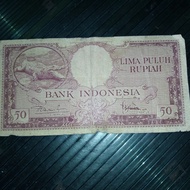 uang kuno kertas 50 rupiah
