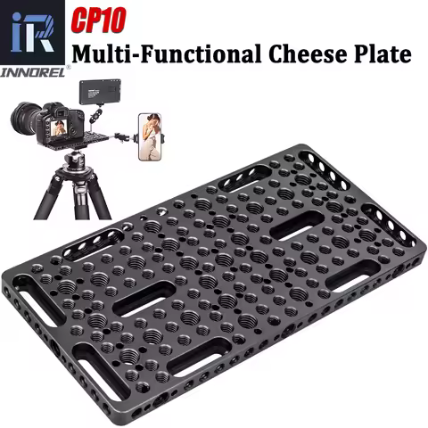 INNOREL CP10 Multi Functional Photography DIY Cheese Plate with 1/4" & 3/8" Threads, Built-in ARRI L