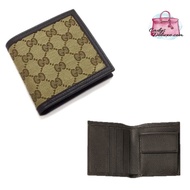 (STOCK CHECK REQUIRED)GUCCI CANVAS FABRIC BI-FOLD COIN MEN WALLET 150413 KY9LN