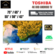 Toshiba 43" / 65" / 75" INCH 4K UHD Smart Android Google LED TV 43C350LP 65C350LP 75C350LP