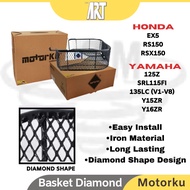 Motorku Diamond Basket Metal Bakul Besi Raga Box Storage Jaring Tebal ART Y15ZR Y16ZR LC135 135LC SRL EX5 RS150 RSX150