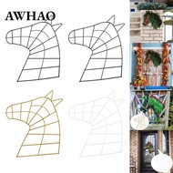 [AWHAO] Horse Head Wire Wreath Frame Horse Shaped Wreath Forms Ornament Floral Flower Wreath Frame f