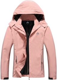 Women's Waterproof Rain Jacket Lightweight Raincoat Hooded Hiking Jacket Softshell Windbreaker