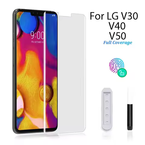 3D Curved High Quality Full Glue UV Tempered Glass For LG V30 V40 Plus V50 G7 G8 ThinQ Screen Protec