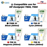 G&G Compatible Ink for HP 738B 738 738XL 498P6A 498P2A 676M6A 498N5A 676M7A 498N6A 676M8A 498N7A Des