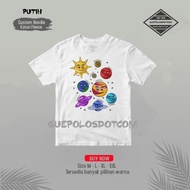 PUTIH Solar system planet earth sun children's t-shirt - 2/4/6/10tn INFO, White