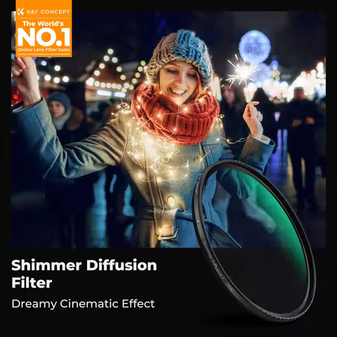 K&F CONCEPT Shimmer Diffusion 1 Filter 18 Multi-Coated Glimmer Glass Effect Filter for Camera Lens N