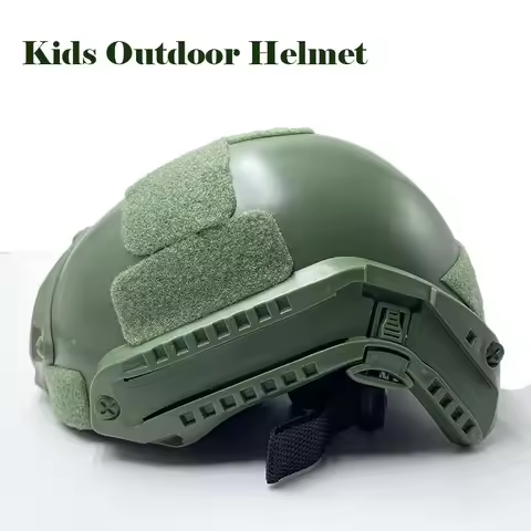 Children's Tactical Protective Helmet Kids Outdoor Game PJ FAST Helmet Military CS Army Airsoft Ligh