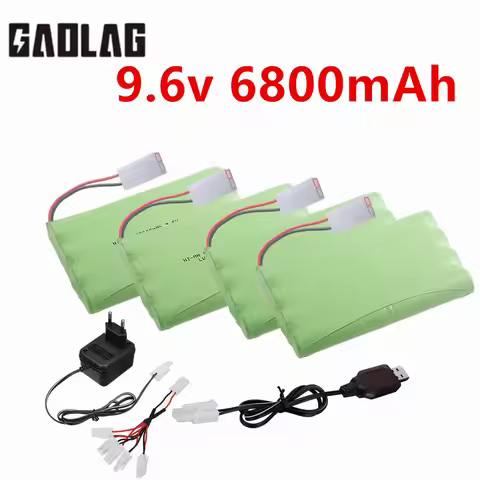 9.6V 6800mAh NiMH Battery For Rc Toys Cars Tank Truck Robot Boats AA 1.2V*8 Ni-MH 9.6v Rechargeable 