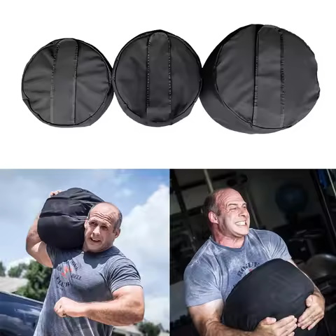 100-300lbs Cylinder Strongman Sandbags Heavy Duty Training Gym Fitness Power Bag for Cross Training 
