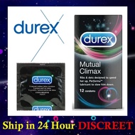 SAFETY CONDOM Durex Condom Mutual Climax 12PCS Kondom Durex Tahan Lama Real FeeClimax Sek Lelaki Kon