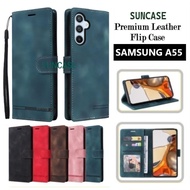 HP CASE SAMSUNG A55 5G CASE flip wallet casing flip wallet leather cover