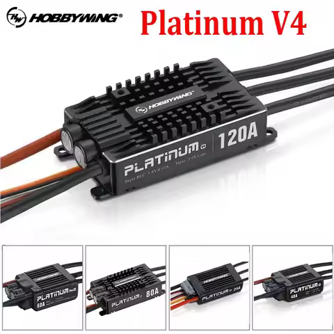 Hobbywing Platinum V4 25A 40A 60A 80A 120A Brushless ESC Electronic Speed Controller 3-6S Lipo Built
