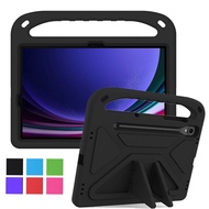 For Samsung Galaxy Tab S7 S8 S9 FE Plus 2020 2022 2023 SM-X510 SM-X610 SM-T870 SM-T970 SM-T730 SM-X710 SM-X800 SM-X810 Case EVA Shockproof Kid Safe Handle Stand Tablet Cover Casing