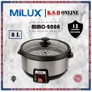 [K.S.H] - MILUX (MMC-2008) 8.0L MULTI COOKER 多用途蒸炖煮锅 PERIUK MASAK PELBAGAI FUNGSI