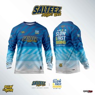 Ready stock🇲🇾Salteez - Slow & Fast Jigging Fishing Jersey Ocean BLUE long Sleeve