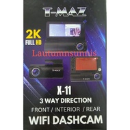 T-MAZ X-11 3 WAY DIRECTION FRONT  / INTERIOR  / REAR WIFI DASHCAM