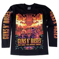 Guns N' Roses Retro Long Sleeve Tee | GUNS N ROSES 2 Tour Edition, Men's Cotton  2.26