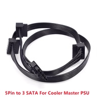 5Pin to 3 SATA Angled Molex Power Supply Cable for Cooler Master MWE Gold 550 650 750 V550 V650 V700 V850 V1000 V1200 V1300 Platinum Silent Pro Gold 1200W M1000 M850 M700 M600 M2 1500W 1000W 850W Hybrid 1300W 1050W 850W M520 PSU Modular