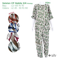 Kumau Batik Suit CP Nabila 3/4 #2 Modern Nursing Pajamas with Premium Solo Printing Batik